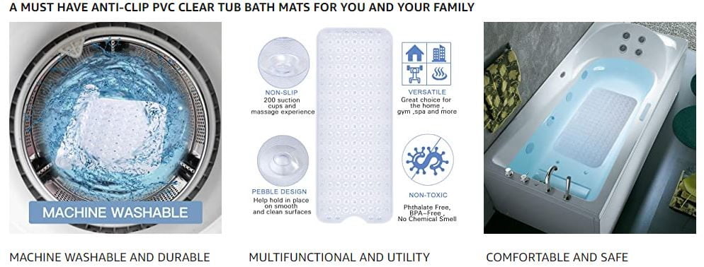 YINENN Bath Tub Shower Mat 1