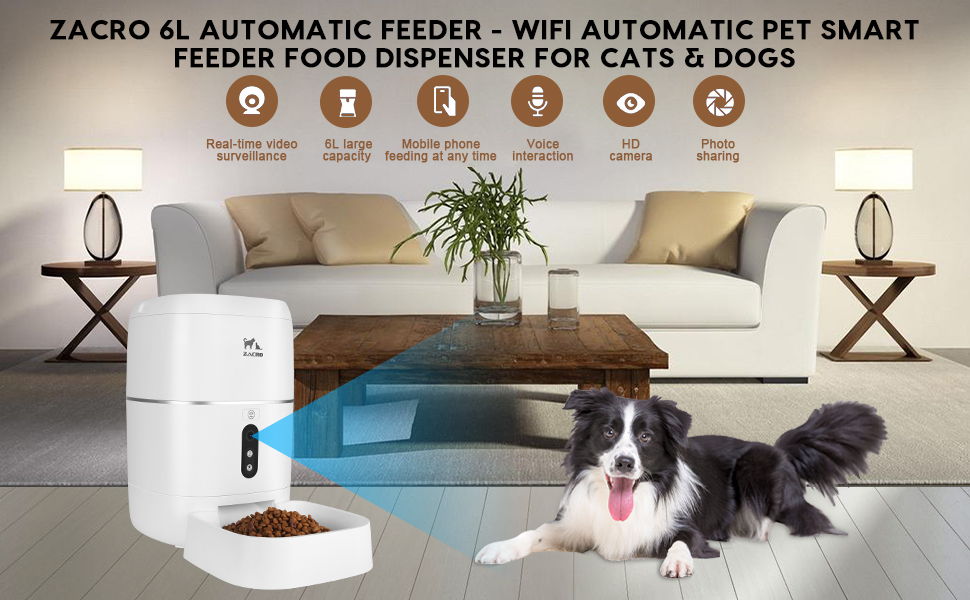 Zacro 6L Automatic Pet Smart Feeder