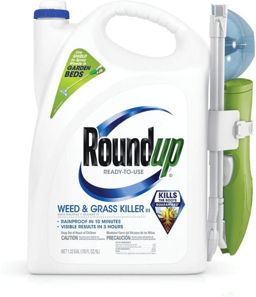 round up household product kills weeds