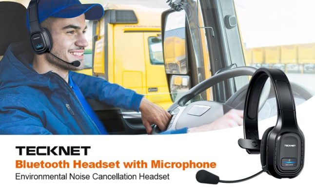 HTCNET Bluetooth Trucker Headset