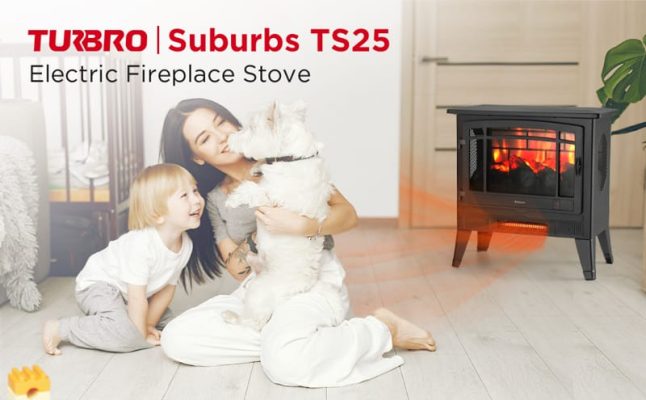 TURBRO Suburbs TS25 Electric Fireplace Infrared Heater