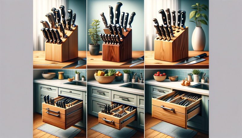 different types of knife blocks